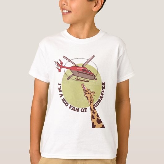 Giraffe Helikopter T-shirt (Voorkant)