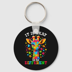 Giraffe Het Is Ok Om Anders Te Zijn Autisme Bewust Sleutelhanger