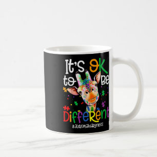 Giraffe Het is oké om een ander autisme bewustzijn Koffiemok