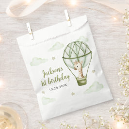 Giraffe Hete Luchtballon Groene Jongen 1e Verjaard Bedankzakje