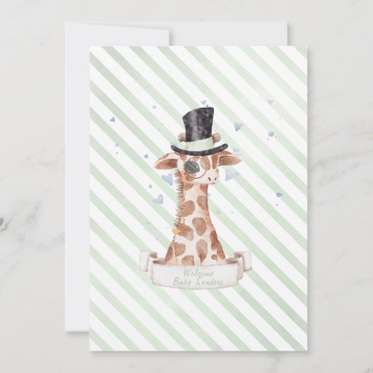 Giraffe hete luchtballondouche per post kaart (Achterkant)