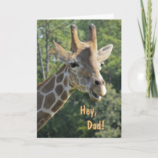 Giraffe Hey papa Kaart (Voorkant)