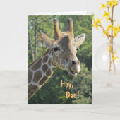 Giraffe Hey papa Kaart (Gele Bloem)