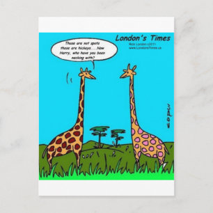 Giraffe Hickeys Funny Gifts T - shirts Mokken & Ka Briefkaart