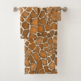 Giraffe Hide Vacht Patroon Print Bad Handdoek