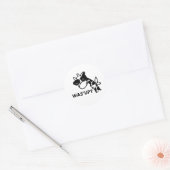 Giraffe Hoe gaat het? Ronde Sticker (Envelop)