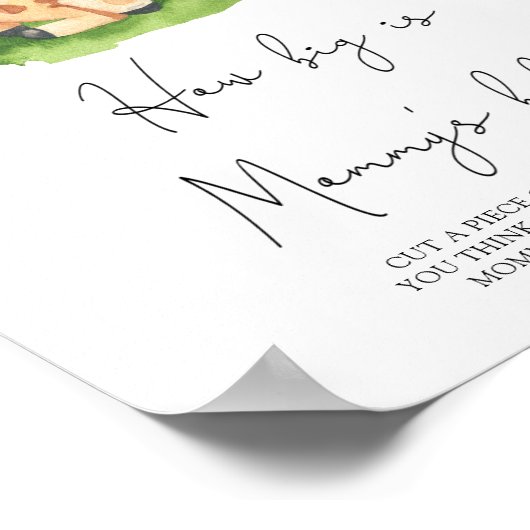 Giraffe - Hoe groot is mama's buik spel Poster (Hoek)