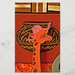 Giraffe Hoed Kunstprint Briefpapier