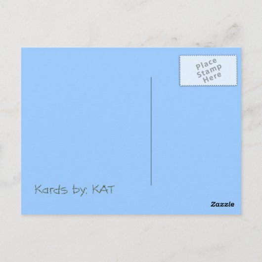 Giraffe, Hoi! Briefkaart (Achterkant)