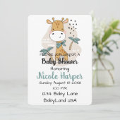 Giraffe Holiday Kaart (Staand voorkant)