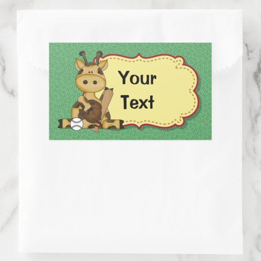 Giraffe Honkbal Sticker (Tas)