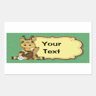 Giraffe Honkbal Sticker