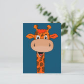 Giraffe hoofd en nek briefkaart (Staand voorkant)