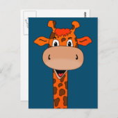 Giraffe hoofd en nek briefkaart (Voorkant / Achterkant)
