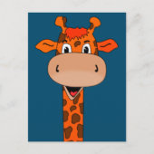 Giraffe hoofd en nek briefkaart (Voorkant)