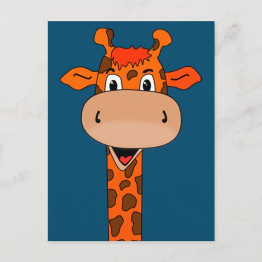 Giraffe hoofd en nek briefkaart (Voorkant)