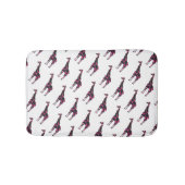 Giraffe Hot Pink en Black Silhouette Badmat (Voorkant)