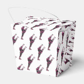 Giraffe Hot Pink en Black Silhouette Bedankdoosjes (Achterkant)