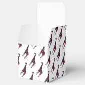 Giraffe Hot Pink en Black Silhouette Bedankdoosjes (Geopend)