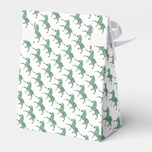 Giraffe Hot Pink en Black Silhouette Bedankdoosjes (Achterkant)