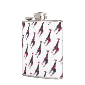 Giraffe Hot Pink en Black Silhouette Heupfles (Links)