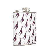 Giraffe Hot Pink en Black Silhouette Heupfles (Rechts)