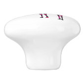 Giraffe Hot Pink en Black Silhouette Keramische Knop (Zijkant)