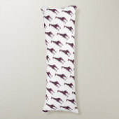 Giraffe Hot Pink en Black Silhouette Lichaamskussen (Voorkant Verticaal)