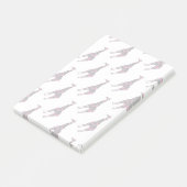 Giraffe Hot Pink en Black Silhouette Post-it® Notes (Schuin)