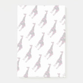 Giraffe Hot Pink en Black Silhouette Post-it® Notes (Voorkant)