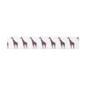 Giraffe Hot Pink en Black Silhouette Uitnodigingen Wikkel (Vlak)