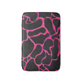 Giraffe Hot Pink en zwarte afdrukken Badmat (Voorkant Verticaal)