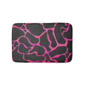 Giraffe Hot Pink en zwarte afdrukken Badmat (Voorkant)