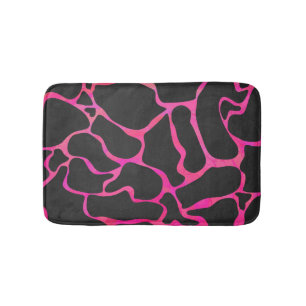 Giraffe Hot Pink en zwarte afdrukken Badmat