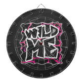 Giraffe Hot Pink en zwarte afdrukken Dartbord (Voorkant)