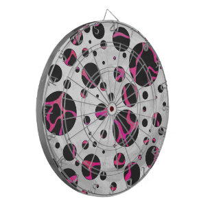 Giraffe Hot Pink en zwarte afdrukken Dartbord