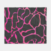 Giraffe Hot Pink en zwarte afdrukken Fleece Deken (Voorkant (Horizontaal))