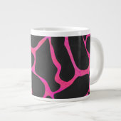 Giraffe Hot Pink en zwarte afdrukken Grote Koffiekop (Voorkant rechts)