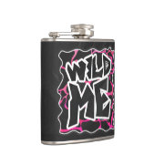 Giraffe Hot Pink en zwarte afdrukken Heupfles (Rechts)