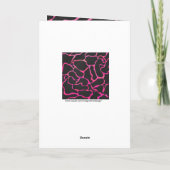 Giraffe Hot Pink en zwarte afdrukken Kaart (Achterkant)