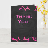 Giraffe Hot Pink en zwarte afdrukken Kaart (Gele Bloem)