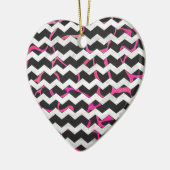 Giraffe Hot Pink en zwarte afdrukken Keramisch Ornament (Links)