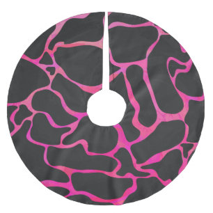 Giraffe Hot Pink en zwarte afdrukken Kerstboom Rok