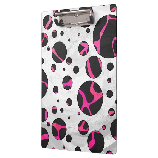 Giraffe Hot Pink en zwarte afdrukken Klembord (Links)
