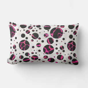 Giraffe Hot Pink en zwarte afdrukken Kussen