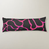 Giraffe Hot Pink en zwarte afdrukken Lichaamskussen (Achterkant)