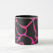 Giraffe Hot Pink en zwarte afdrukken Mok (Midden)