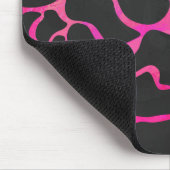 Giraffe Hot Pink en zwarte afdrukken Muismat (Hoek)