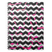 Giraffe Hot Pink en zwarte afdrukken Notitieboek (Voorkant)