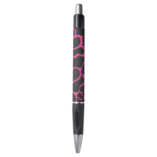 Giraffe Hot Pink en zwarte afdrukken Pen (Voorkant Verticaal)
